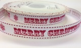Berties Bows Merry Christmas Red White