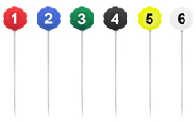 Numbered pins
