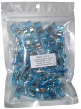Pack of 50 small blue quilt clips