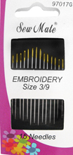 Gold eyed Embroidery size 3/9 (10 sleeves)