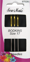 Gold eyed Bodkins size 17  (10 sleeves per pack)