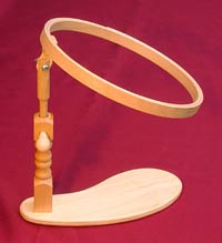 Seat stand with three hoops.
